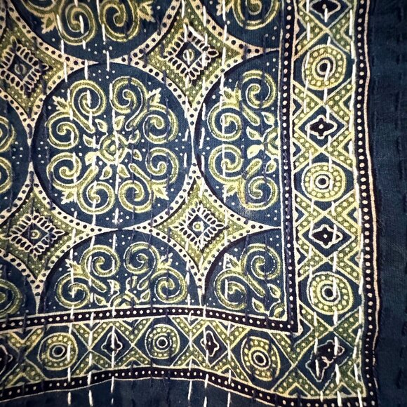 Polo Decorative Pillow Covers Set Of 2 Handcrafted Kantha Stitch 18" x 18" Boho - Picture 3 of 6